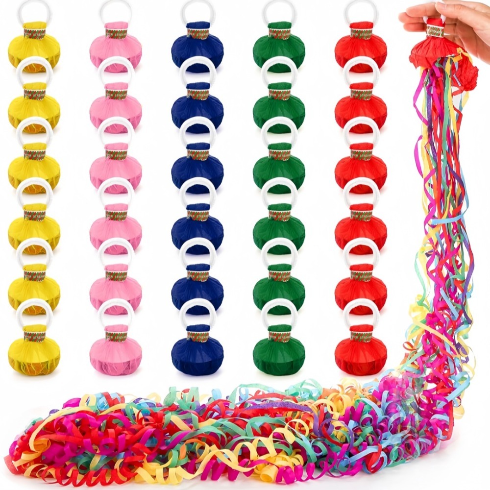Confetti Cannon Tube - 10pcs Hand Throwing Ribbon Pulling Confetti
