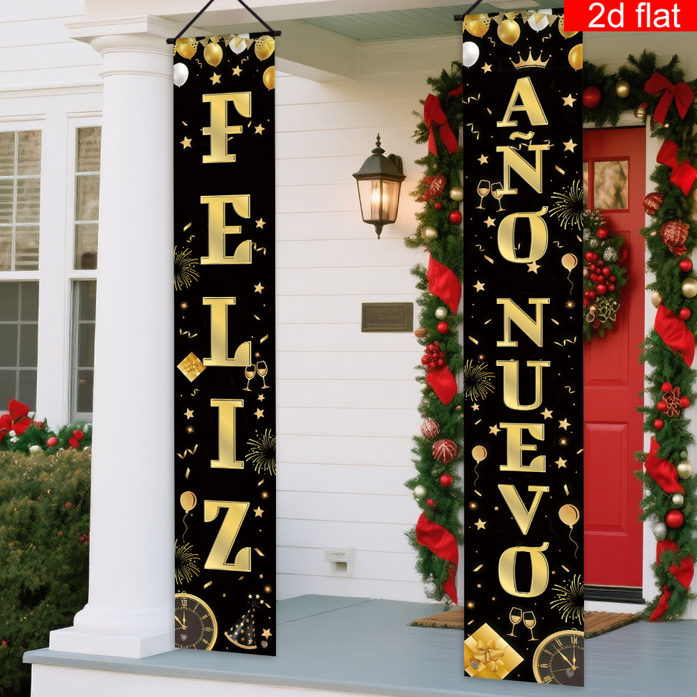 2D flat banner, 1 pair in Span - Party Banner Gold review and price