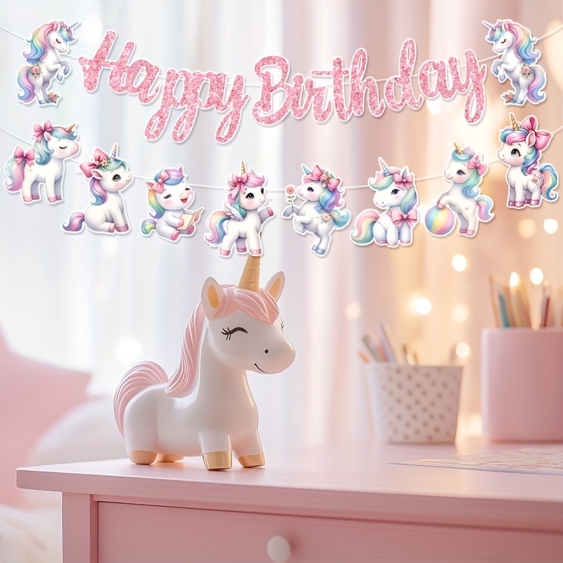 Unicorn Theme Happy Birthday B - Supply Event review and price