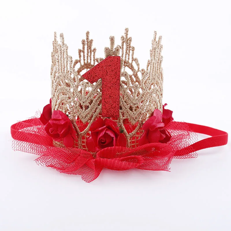 1st Birthday Crown Hat Flower  - Party Hat Cone review and price